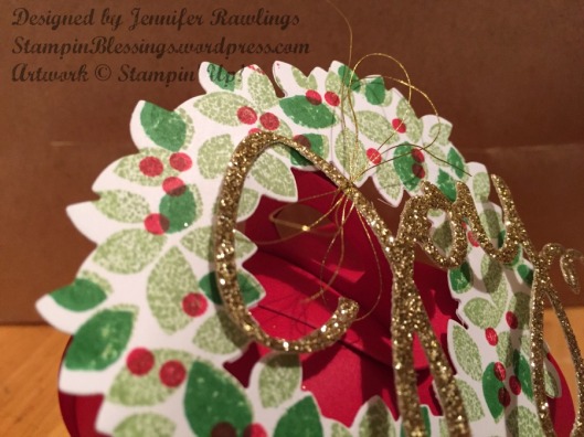 Big Shot Christmas Favor / Advent / Curvy Keepsake Thinlits / Wondrous Wreath stamp set / Wonderful Wreath Framelits / Stampin' Up! /StampinBlessings.wordpress.com
